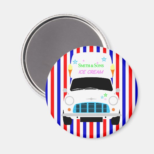 Aimant Classic Austin Mini glace Van (Recto/Verso)