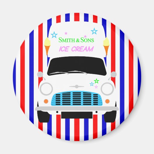 Aimant Classic Austin Mini glace Van (Devant)