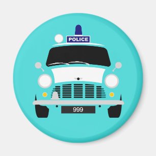 Aimant Classic Austin Mini police Van