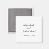Aimant Classic Black and White Timeless Wedding (Recto/Verso)