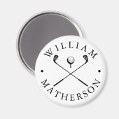 Aimant Classic Golf Clubs Nom personnalisé Golf Ball Mark (Recto/Verso)