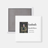 Aimant Classic graduation ajouter photo nom classe année (Recto/Verso)