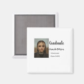 Aimant Classic graduation ajouter photo nom classe année (Recto/Verso)