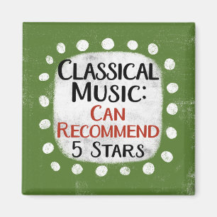 Aimant Classic Music Review 5 Étoiles Réfrigérateur Magne