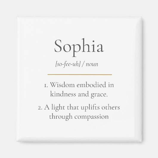 Aimant Classic Name Meaning (Devant)