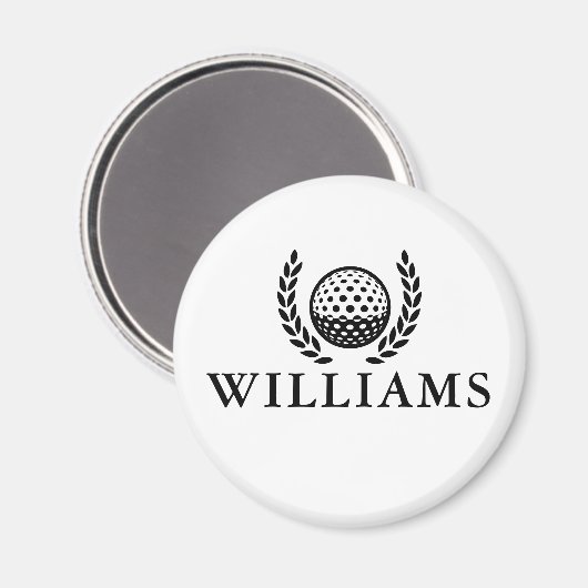 Aimant Classic Personalized Name Monogram (Recto/Verso)