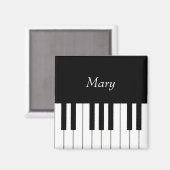 Aimant Classic Piano Keyboard Personalized (Recto/Verso)