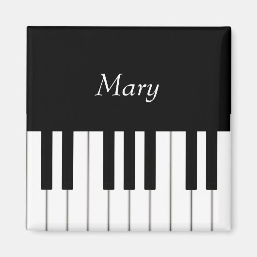 Aimant Classic Piano Keyboard Personalized (Devant)