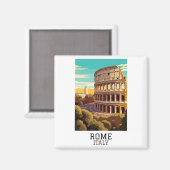 Aimant Classic Rome Italie Colisée Historique (Recto/Verso)