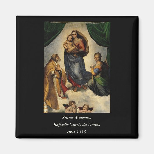 Aimant Classique de Raphael "Vierge Sixtine" (vers 1513) (Devant)
