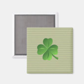 Aimant Classique tendance irlandais Lucky Shamrock (Recto/Verso)