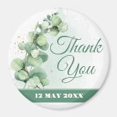 Aimant Classy Elegant greenery modern thank you buttons (Devant)