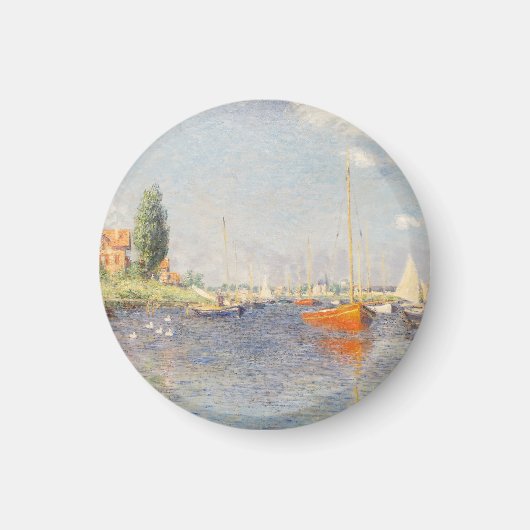 Aimant Claude Monet. Bateaux rouges, Argenteuil (Devant)