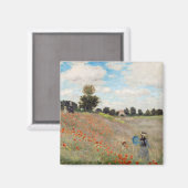 Aimant Claude Monet - Champ de coquelicots (Recto/Verso)