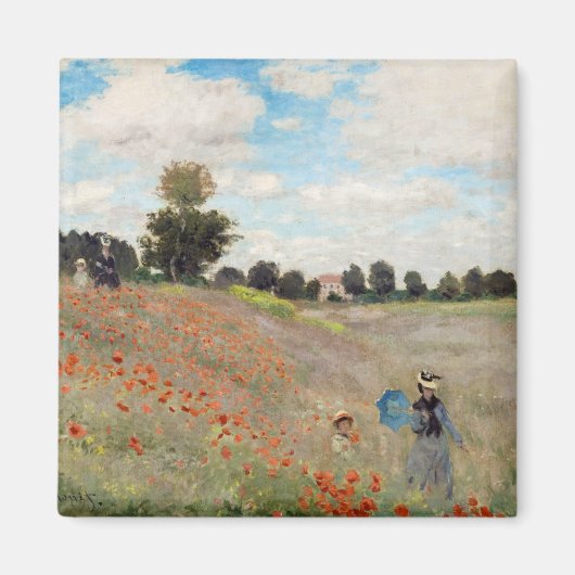 Aimant Claude Monet - Champ de coquelicots (Devant)