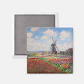 Aimant Claude Monet - Champ de Tulipes en Hollande (Recto/Verso)