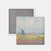 Aimant Claude Monet - Champs de tulipe près de La Haye (Recto/Verso)