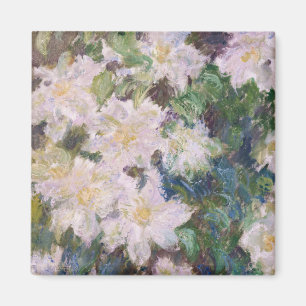 Aimant Claude Monet - Clematis blanc
