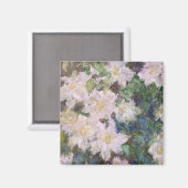Aimant Claude Monet - Clématites blanches (Recto/Verso)