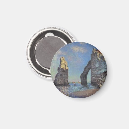 Aimant Claude Monet Cliffs at Etretat Impressionist Paint (Recto/Verso)