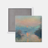 Aimant Claude Monet - Coucher de soleil sur la Seine à La (Recto/Verso)