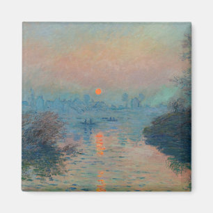 Aimant Claude Monet - Coucher de soleil sur la Seine à La