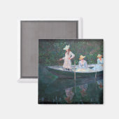 Aimant Claude Monet - En Norvegienne Bateau à Giverny (Recto/Verso)