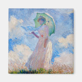 Aimant Claude Monet - Femme avec Parasol face à gauche (Devant)