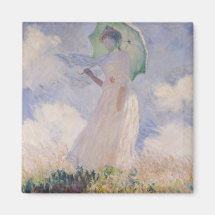 Aimant Claude Monet   Femme avec parasol tourné à gauche