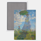 Aimant Claude Monet Femme avec un parasol (Recto/Verso)
