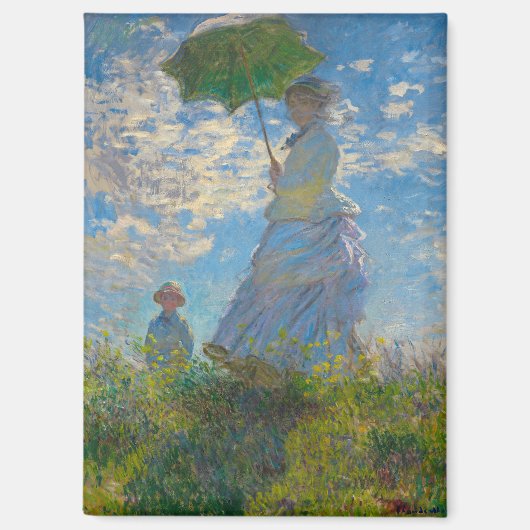 Aimant Claude Monet Femme avec un parasol (Recto)
