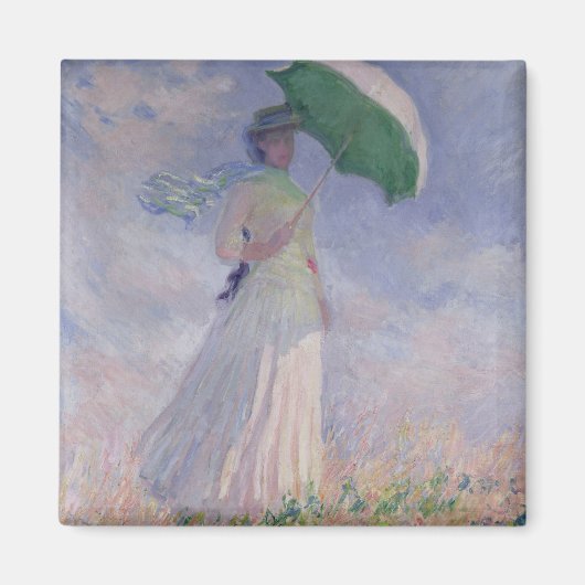 Aimant Claude Monet | Femme avec un parasol tourné à droi (Devant)