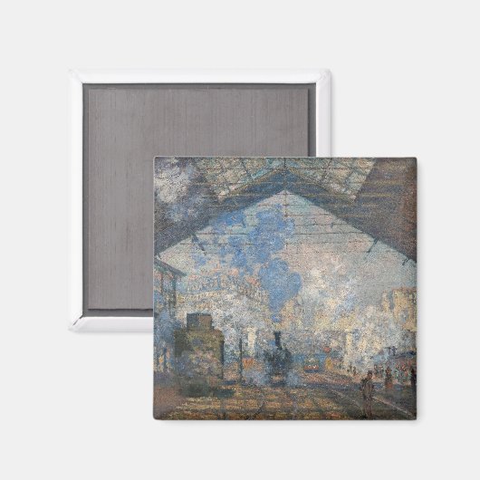 Aimant Claude Monet - Gare Saint-Lazare Vue extérieure (Recto/Verso)