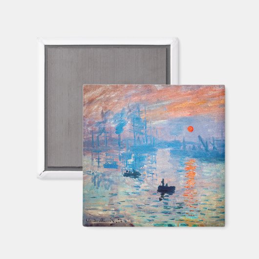 Aimant Claude Monet - Impression, lever de soleil (Recto/Verso)