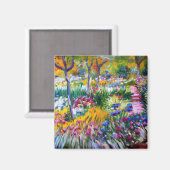 Aimant Claude Monet : Iris Garden par Giverny (Recto/Verso)