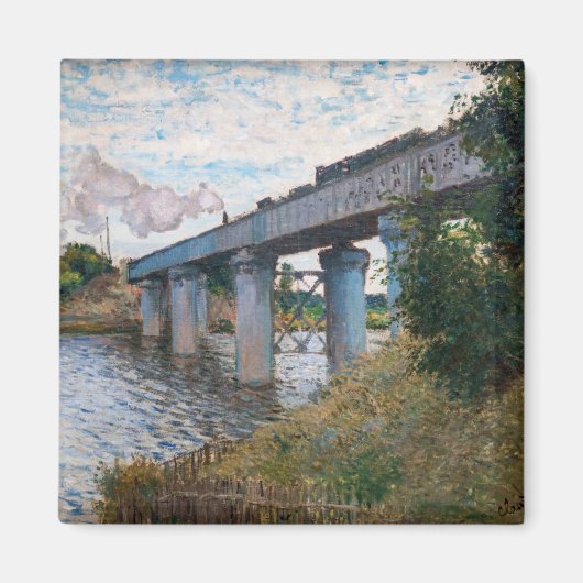 Aimant Claude Monet - Le pont ferroviaire à Argenteuil (Devant)