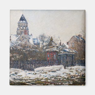 Aimant Claude Monet - L'église de Vetheuil