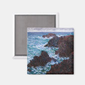 Aimant Claude Monet - Les Rochers à Belle-Ile, Côte sauva (Recto/Verso)