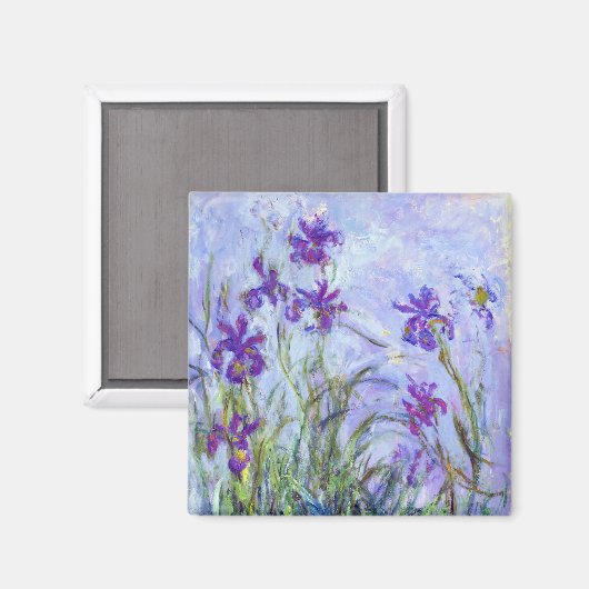 Aimant Claude Monet - Lilac Irises / Iris Mauves (Recto/Verso)