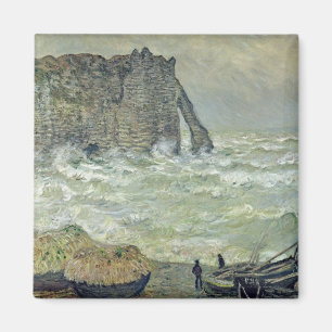 Aimant Claude Monet Mer rugueuse à Etretat, 1883