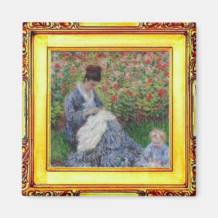 Aimant Claude Monet, mère et enfant