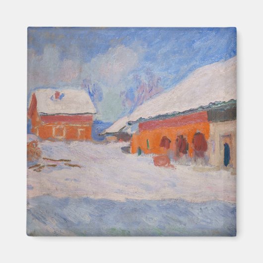 Aimant Claude Monet - Norvège, Maisons rouges à Bjornegaa (Devant)