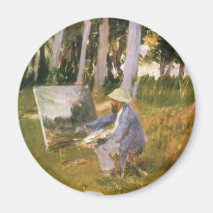 Aimant Claude Monet Painting, Edge of a Wood par Sargent