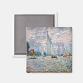 Aimant Claude Monet - Régate de bateaux à Argenteuil (Recto/Verso)
