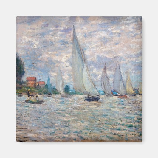 Aimant Claude Monet - Régate de bateaux à Argenteuil (Devant)