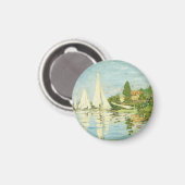 Aimant Claude Monet. Régates à Argenteuil (Recto/Verso)