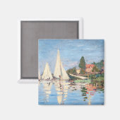 Aimant Claude Monet - Régates à Argenteuil (Recto/Verso)