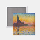 Aimant Claude Monet - San Giorgio Maggiore à Dusk (Recto/Verso)