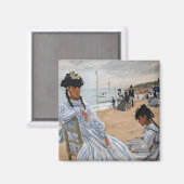 Aimant Claude Monet - Sur la plage à Trouville (Recto/Verso)