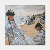 Aimant Claude Monet - Sur la plage à Trouville (Devant)